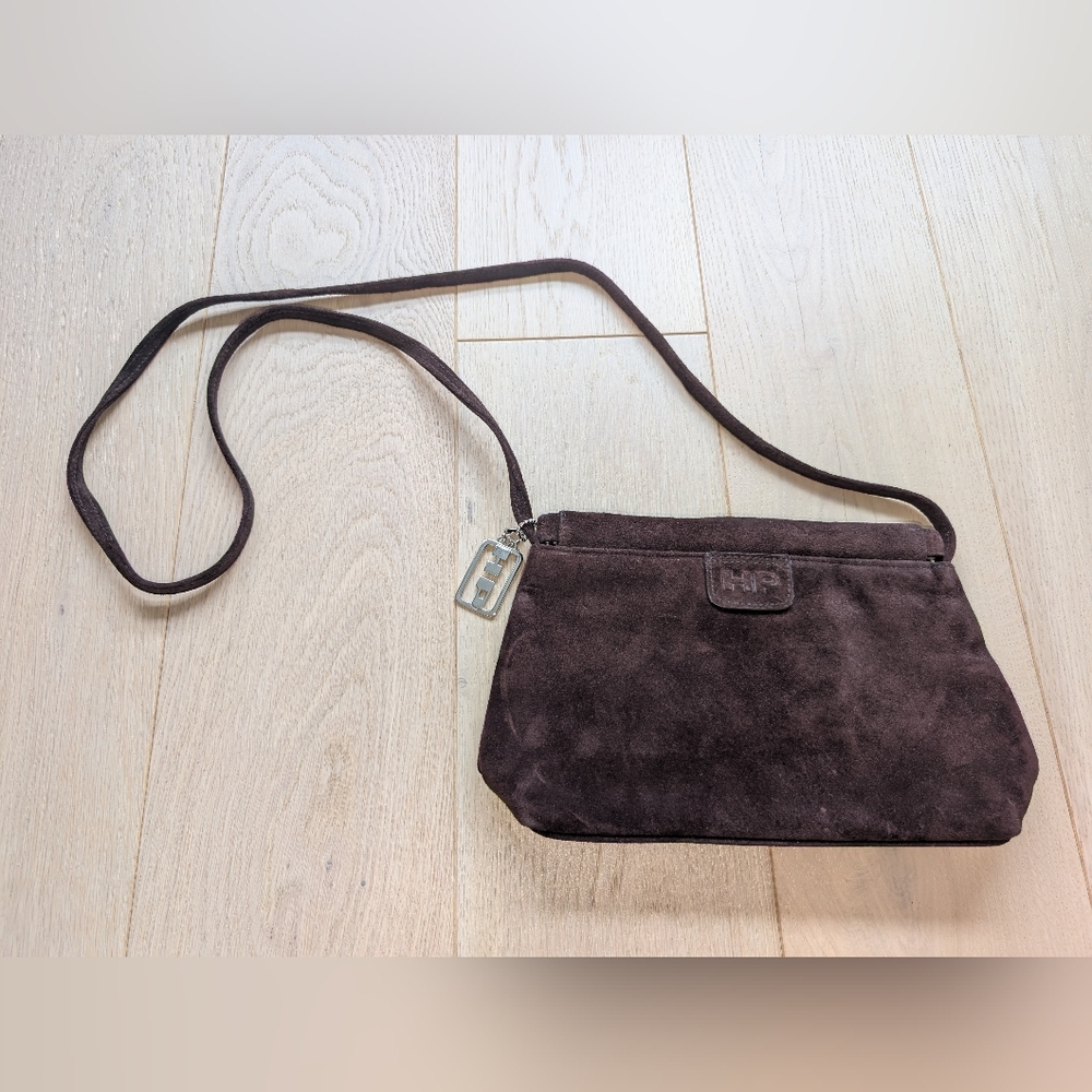 Elegant Brown Suede Shoulder Bag